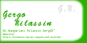 gergo milassin business card